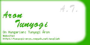 aron tunyogi business card