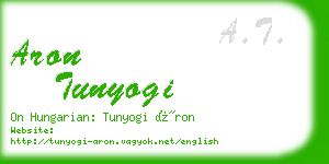 aron tunyogi business card